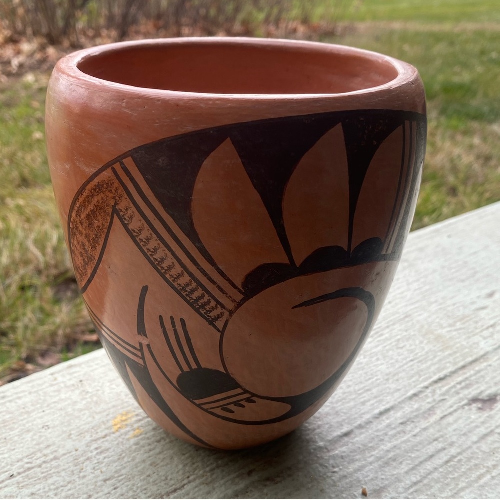 Beautiful Signed, Vintage Hopi Pottery Vase by Renowned Potter Frieda Poleahla